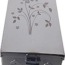 Generic Stainless Steel Locker,Jewellery & Cash Box Size - 10 Inch With Laser Printed Design (Steel)-image-14