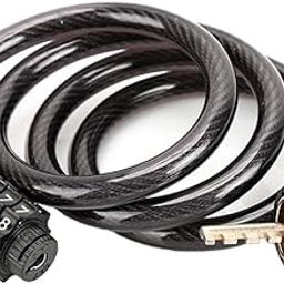Bike Lock Cable Bicycle Lock, Heavy Duty 100cm/10mm Bicycle Lock 4-Digits Codes Combination Cable Lock Anti-Theft Bike Locks with PVC Cable Cover for Bicycle, Moto, Door, Gate Fence-image-97