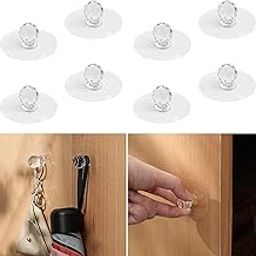 SpiderJuice 2in1 Transparent Plastic Self Adhesive Glue Stick On Screwless Instant Auxiliary Pull Handle Knob Hook for Kitchen Cabinets Glass Mirror Door Drawers Cupboard Closet Dresser Wardrobe (8)-image-40