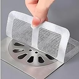Netfly Large Upgraded Drain Cover Hair Catcher Disposable Waterproof Drain Guard Mesh Stickers Drainage Jali Shower Drain Cover for Bathroom Floor Sink Bathtub (4 Inch x 4 Inch) (Pack of 5)-2
