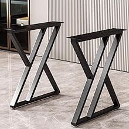 K Group Metal Industrial Dining Modern Table Legs Desk Legs Base Coffee Table Bench Legs Night Stand Office Table 28 inch Triangle Shape Black DIY (1 Set of 2 pcs) 28"H x17.5"-image-52