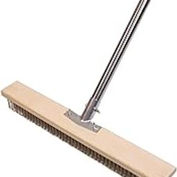 HOMSLECTO Stainless Steel Wire Heavy Duty Brush 50 cm | Metal Wooden Brush with 70 inch Long Stainless Steel Pole for Floor, Swimming Pool, Terrace, Bathroom, Garden, Block, Moss, Stains Cleaning-24