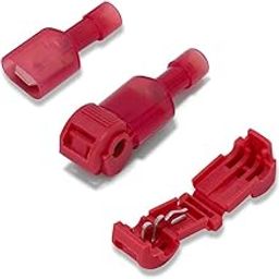 Rpi shop - 10 Pairs Self-Stripping T-Tap Electrical Connectors, Wire Connector Scotch Lock T Quick Splice Connector with Nylon Fully Insulated Male Quick Disconnects For Car Wiring (Red 22-18 AWG)-image-16