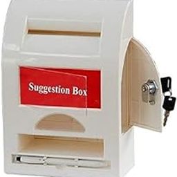 NISHIV All in 1 Multipurpose Letter Box Suggestion Suggestion Box Lock for Table Top or Wall Mount Letter Box Suggestion Box Complaint Box Donation Box with Lock Table Top and Pen Stand (Pack of 1)-6