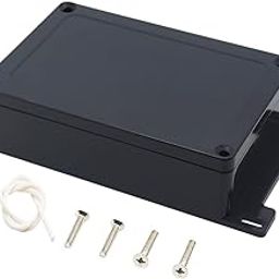 Junction Box, Zulkit Project Box Waterproof Dustproof IP65 ABS Universal Electrical Boxes Enclosure with Fixed Ear Black 5.91 x 3.94 x 1.73 inch (150 x 100 x 44 mm)(Pack of 1)-image-41