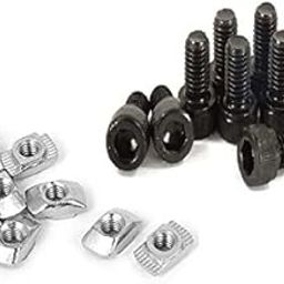 Immech - M4 T Nut (hammer head nut) With M4 x 12mm Allen Cap Screw, For 2020 Aluminium Slotted Profile 10 Pcs Each, Pack of 20 Pcs-9