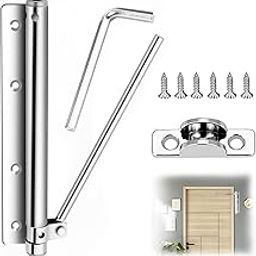 Nexllent Spring Door Closer, Gate Doors Stainless Steel Spring Door Closer, Self-Closing, with Allen Key and Screws, for Adjustable Automatic Door Closing-image-46