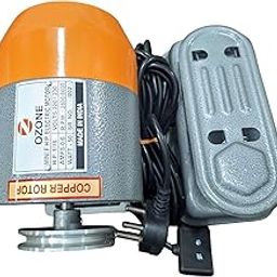 Industrial Electric Sewing Machine Motor with Foot Pedal and Belt, AC-Powered, Grey and Orange-image-76
