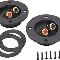 MERISHOPP® 2X Speakers Box Terminal Cup Black 75mm for Home Stereo Car Premium|Consumer Electronics | Vehicle Electronics & GPS |1 Pair Speakers Box-0