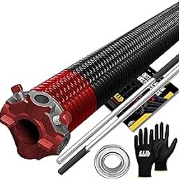 Garage Door Torsion Spring 225x2x25 Torsion Springs for Garage Door Repair | Right Hand Wound Replacement for Left Side of Garage Door with 1" Steel Bearing and Winding Bars (Red Cone)-image-78