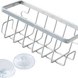 UJEAVETTE Dish Sponge Holder Organizer Sink Drain Holder for Sink Plug Sponges Kitchen Silver-image-47