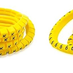 GLOBOMOTIVE Flexible PVC Cable Ferrules Marker Sleeve - Labels/Tags Tube 1.5 sqmm (A to Z and 0 to 9) Combo 3600 Nos.-image-61
