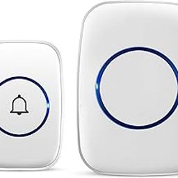 Wireless Doorbell, Waterproof Door Bell Kit, Over 1000 feet Range and 60 Chime, 5 Levels Volume and LED Flash, for Home Office Classroom-picture-18