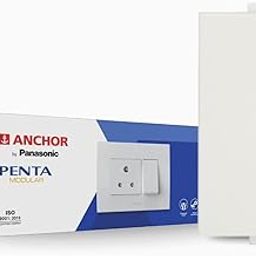 Anchor by Panasonic Penta Modular 1 Module Blank Plate, Blank 1M Switch Cover, White Blank Plate, 10 Years on Site Warranty (65503-20)-11