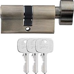Godrej Incrust Pin Cylinder | Lock for Main & interconnecting Doors | 1CK 60mm | Antique Brass Finish | Door Thickness Upto 40mm | 3 Keys | 5 Years Warranty-image-17