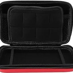 Carrying Case for 3DS for New 3DS XL for New 2DS XL, Hard Protective Shell Travel Case for Super NES Edition for New 2DS XL with 8 Game Slot Inner Pocket (Red)-image-62