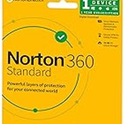 Norton 360 Standard |1 User 1 Year | Total Security for PC, Mac, Android or iOS | Additionally Includes Password Manager, PC Cloud Back Up, SafeCam for PC-12