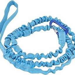 Bike Tow Rope Length 1.7m Stretchable Design Nylon Alloy Portable Mountain Bike Pulling Rope for Outdoor Training Black Professional Accessories for Use (Blue)-image-71