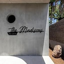 The C A F Customized Personalized Stainless Steel Monogram Metal Family, Villa Name for Home Entrance House Doors, Stylish, Outdoor & Indoor, Waterproof (21 inch)-picture-23