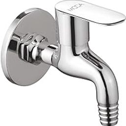 MOCA Opal Series Brass Nozzel Bib Cock, Chrome Plated, Wall Mount with Flange, Garden and Washing Machine Tap-image-2