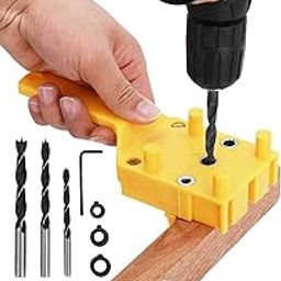 Serplex® Hole Drilling Locator Tool Set, Self-Centering Doweling Jig with 3 Drill Bits & Bushings, Multi-Hole Jig for Precise Woodworking, Durable & Ergonomic Handle, DIY & Cabinetry Projects-image-7