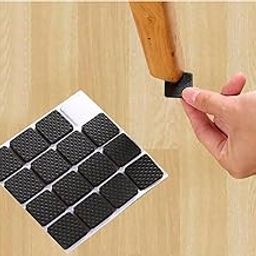 Qenixo 32 Pcs Heavy-Duty Square Furniture Pads Self-Adhesive Non-Slip Rubber Floor Protectors for Sofa Chair Table Noise-Reducing & Scratch-Resistant (Black) (32)-image-83