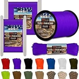 HERCULES Type III Paracord 550 Paracord Rope Parachute Cord, 1000' Purple Paracord for Camping Rope, Survival Rope-image-61