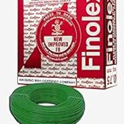 Finolex FR PVC Silver 0.75 SQ.MM Insulated Wire for Industrial & Domestic Use | Home Electric Wires | Green Color 90 Meter-22