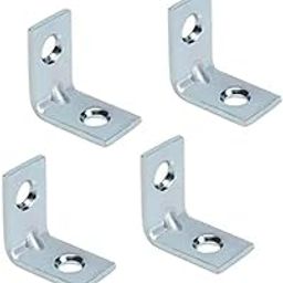castersman Angle Bracket for reinforcing Chairs/Tables-Shelf brecket zinc Plated L Shape Bracket for Solid Shelf Support Joint Right Corner Brace 1x1 inch, [ 25x25 ] Pack of 30 Pieces-112