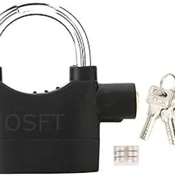 [20 Years Warranty] Universal Security Alarm Lock SystemAnti-Theft for Door Motor Bicycle Padlock 110dB with 3 Keys (Black)-10