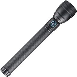 Impex Torch Light Rechargeable LED Flashlight with Sharp and Long Beam Range, |Machined Aircraft Aluminum Body | Super Bright LED Light | 1 Year Warranty | Lumin X2-10