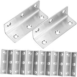 PartyKindom 8pcs Heavy Duty Brackets Corner Brace for Furniture Angle Supports for Cabinets and Shelves Versatile Reinforcement Connections-image-42
