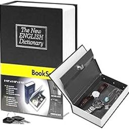 Aspeona Dictionary Book Style Jewellery Money Safe Cash Box Locker With Key - 180x115x55 mm (Medium - 240x155x55 mm)-picture-12