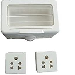 Polyvinyl Chloride Type I 4 Module Waterproof Gang Box with 2 6A Socket (White)-picture-19