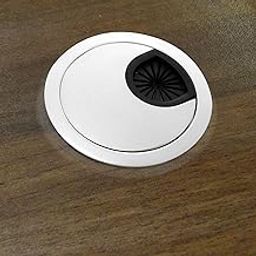 Cable Organizer - Cable Manager - Table Top - Office Desk - Desktop Table (Zinc - 80mm Dia)-image-34