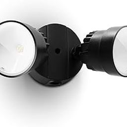 P6221B-D2D 1130 Lumens 15 Watt 28 LED Dual Head Projector Outdoor Dusk to Dawn Waterproof Outdoor Security Wall Lamp for Patio, Garden, Patio, Black-image-73