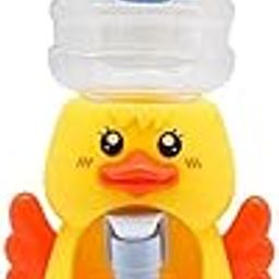 MANVI Water Dispenser Toy for Kids, Multi Cartoon Character Drinking Fountain Pumps Water, Juice & Milk Water Dispenser Toy Kids (Duck)-image-2