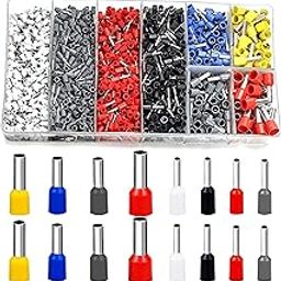 VANITYA Wire Crimping Tool Kit 1200pcs Assortment Ferrule Wire Copper Crimp Connector, Electronic Wire Ferrules Kit, Universal Wiring Cable Connector, Insulated Cord Pin End Terminal AWG23-7 Kit-picture-16