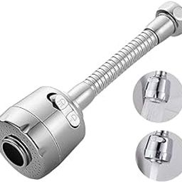 Jenilika 360° Flexible Faucet Sprayer with Dual Water Modes – Splash-Proof Tap Extender Nozzle for Kitchen & Bathroom Sink | Adjustable Stainless Steel Aerator with Universal Fit-image-95