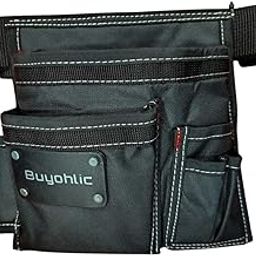 Durable Canvas 5-Pockets Single Side Tool Pouch Bag/Work Apron-Adjustable Belt-image-13