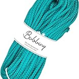 BOBBINY Furniture Polyester Rope Solid Braided 6MMx25 Meter Rope for Camping, Sports and Outdoors, Construction, Moving, Furniture | Laundry Clothesline | Clothes Drying Line (Sea Green)-image-82