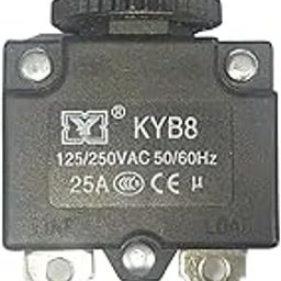 25 Amps Mini Circuit Breaker 25 A MCB Thermal Overload Protector AC 125/250V 25A Push Button Reset | 25Amp Load Switch, PCB Mount-picture-19