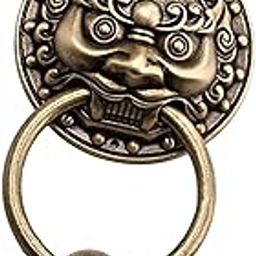 HEAVENGLOW Animal Head Door Knocker for Front Door Accessories Decorative Vintage Design 10cm Base 8.5cm Ring Kylin Head-image-11