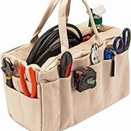 Tiara Canvas White Electrician and Technician Open Mouth Bag/Rigger Tool Bag (22 Pockets)-26