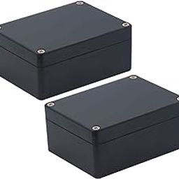 Black Junction Box ABS Enclosure Box Conduit Juction Box Waterproof Project Box Dustproof Electrical Box Case (4.53"x3.54"x2.17" 2pcs)-picture-15