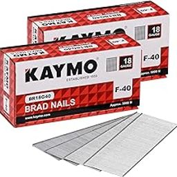 Kaymo BR18G40 F-40 Brad Nails | 40mm Length | Pack of 2 (10,000 Nails) | For Trim, Carpentry, Woodworking-image-23