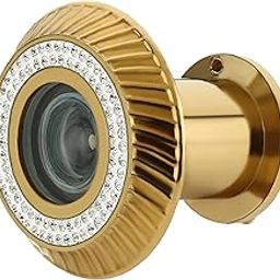 Eye Berry Door Lens 180°Glass Lens Degree brass +zink Door Eye viewer with double diamond layer with Perfect Matching for Main Door (dimond gold, 35-55 mm)-picture-24