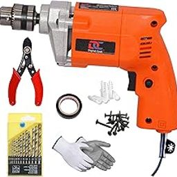 Digital Craft 185mm Electric Circular Saw High Power Cutting Machine10mm 400W Drill Machine,Wire Stripper,13Pc HSS Drill Bit Set-11