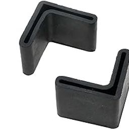 SASALES Angle Iron Foot Pads L Shaped Leg Cap 50.x 50mm, 2INCH Black, (4PCS)-image-0
