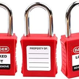 Asia Loto Lockout Metalic Shackle Osha Padlock for Safety Lockout - Red-14